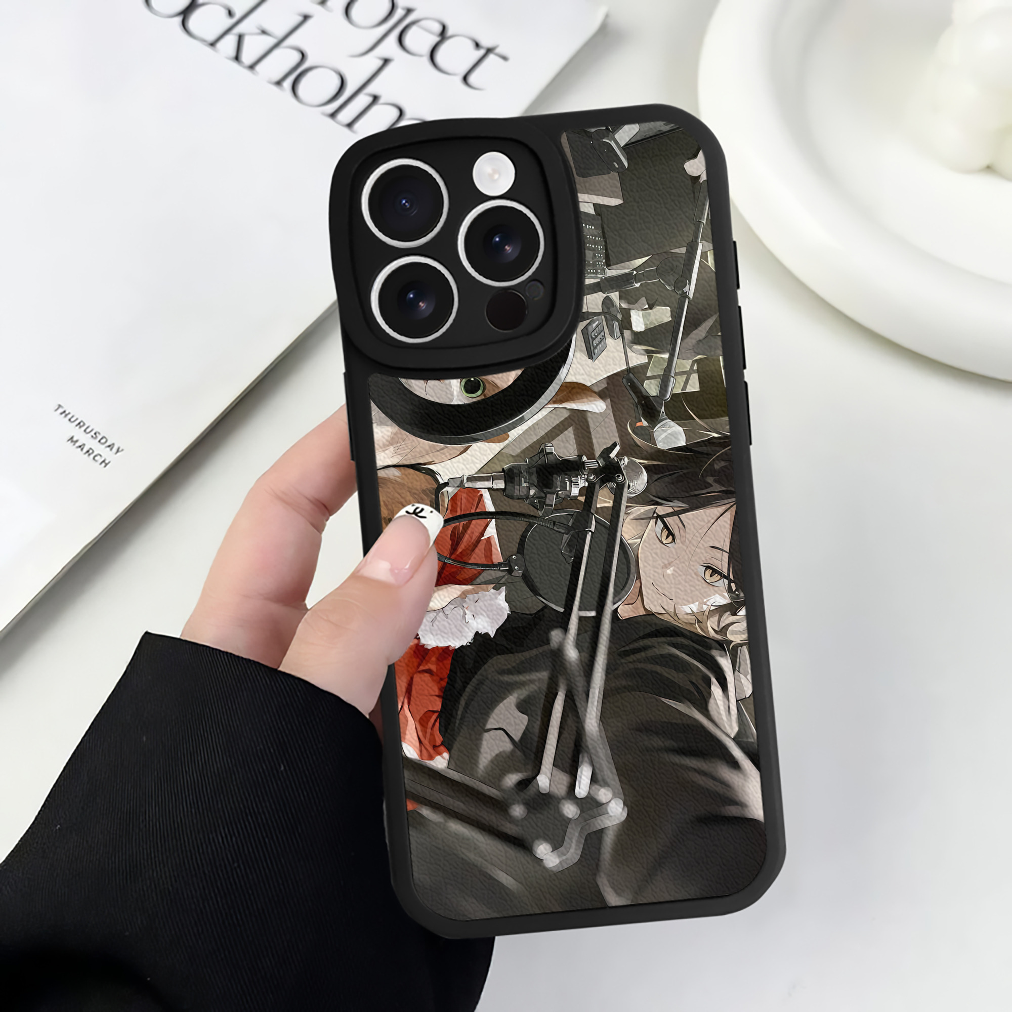 （画像用） ハイキュー!! Haikyu!! 【iPhone 16シリーズ対応】シリコンスマホケース（レザー調） 材質：シリコン